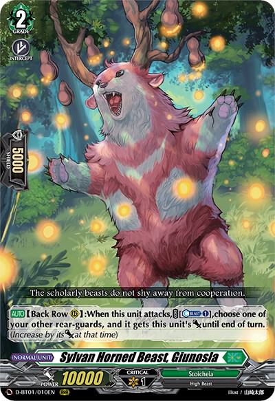 Sylvan Horned Beast, Giunosla — D-BT01/010EN — RRR — English
