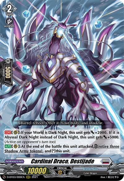 Cardinal Draco, Destijade — D-BT03/006EN — RRR — English