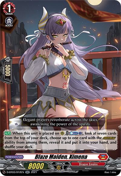 Blaze Maiden, Ximena — D-BT03/012EN — RR — English