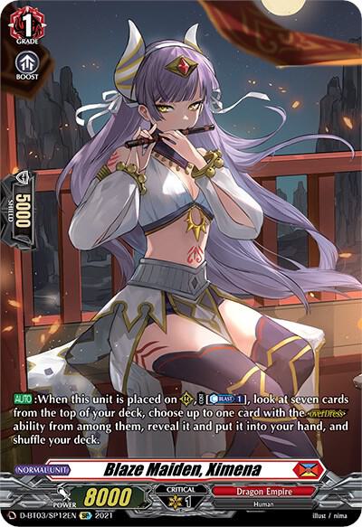 Blaze Maiden, Ximena — D-BT03/SP12EN — SP — English