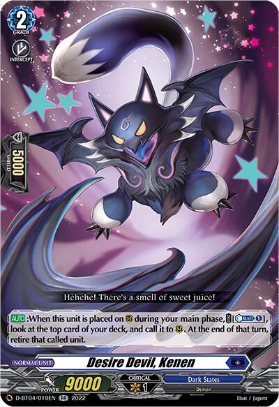 Desire Devil, Kenen — D-BT04/019EN — RR — English
