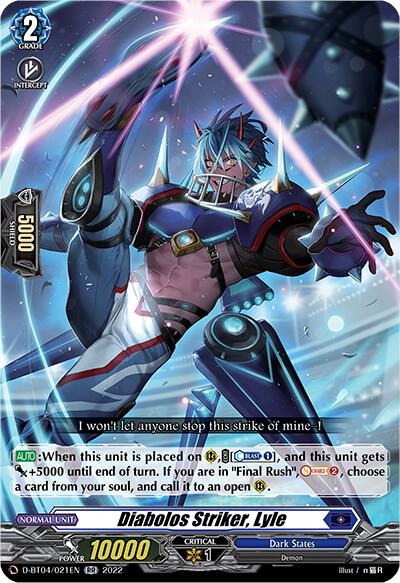 Diabolos Striker, Lyle — D-BT04/021EN — RR — English