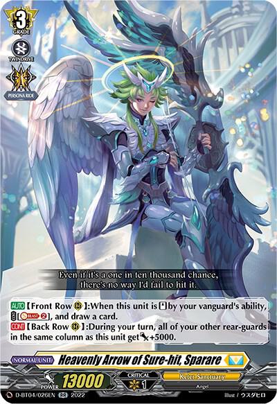 Heavenly Arrow of Sure-hit, Sparare — D-BT04/026EN — RR — English