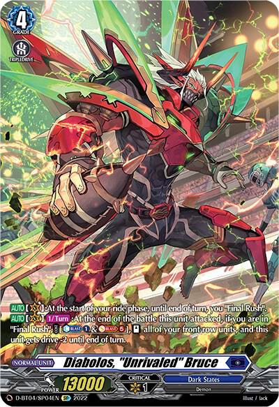 Diabolos, "Unrivaled" Bruce — D-BT04/SP04EN — SP — English