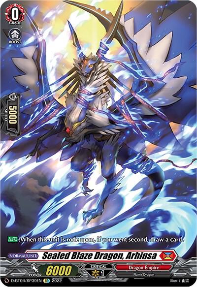 Sealed Blaze Dragon, Arhinsa — D-BT04/SP39EN — SP — English