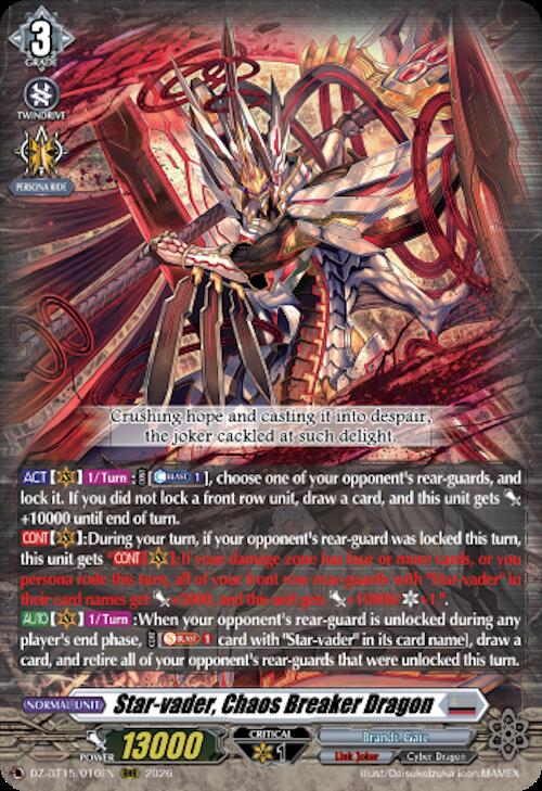 Star-vader, Chaos Breaker Dragon — DZ-BT15/010EN — RRR — English