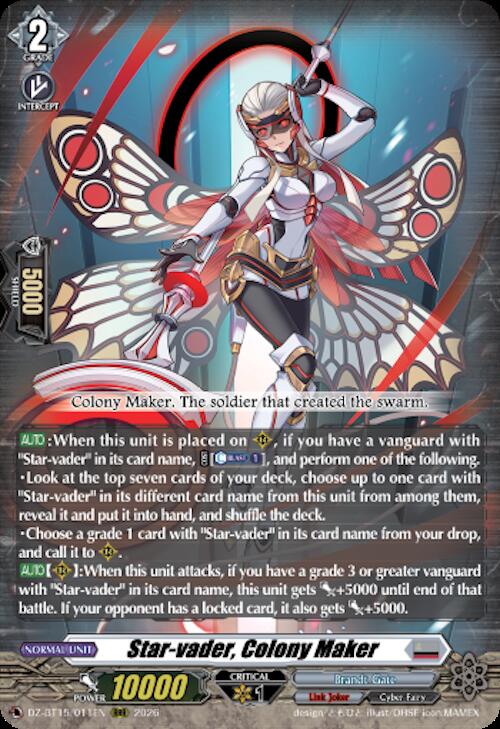 Star-vader, Colony Maker — DZ-BT15/011EN — RRR — English