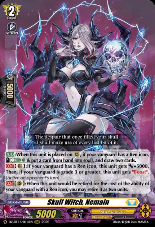 Skull Witch, Nemain — DZ-BT15/014EN — RRR — English