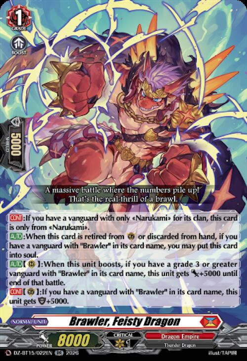 Brawler, Feisty Dragon — DZ-BT15/022EN — RR — English