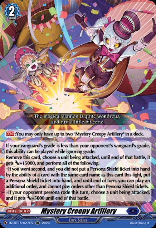 Mystery Creepy Artillery — DZ-BT15/027EN — RR — English