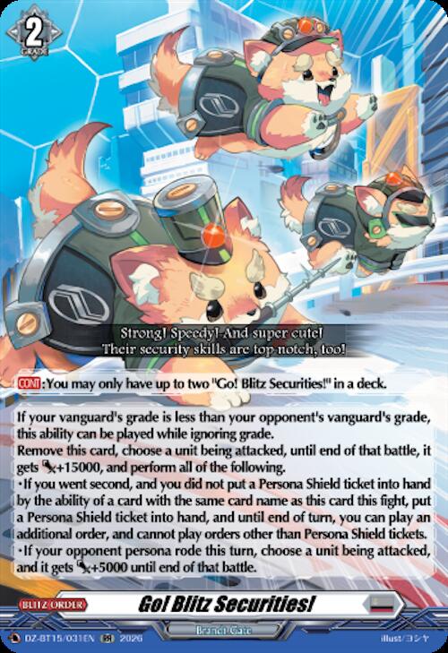 Go! Blitz Securities! — DZ-BT15/031EN — RR — English