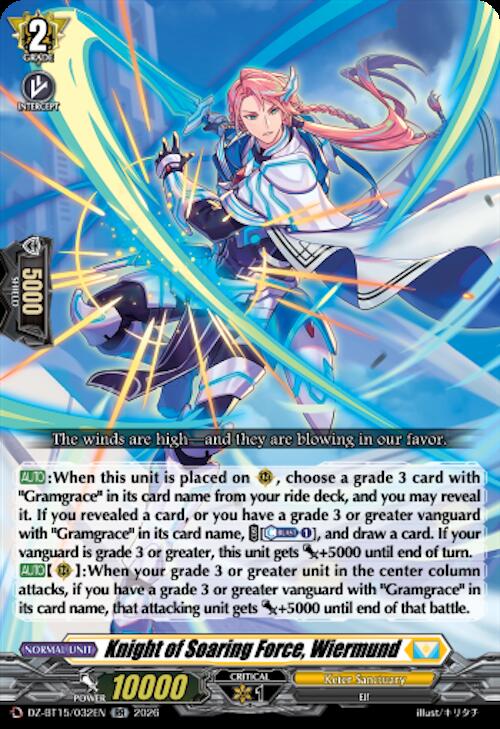 Knight of Soaring Force, Wiermund — DZ-BT15/032EN — RR — English