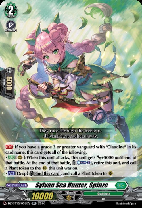 Sylvan Sea Hunter, Spinze — DZ-BT15/037EN — RR — English