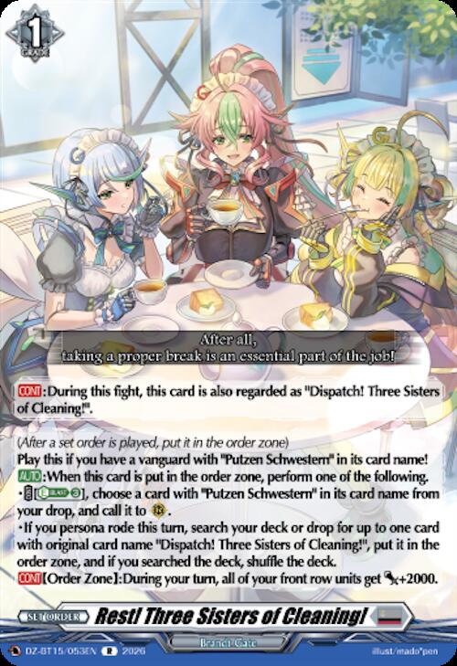 Rest! Three Sisters of Cleaning! — DZ-BT15/053EN — R — English