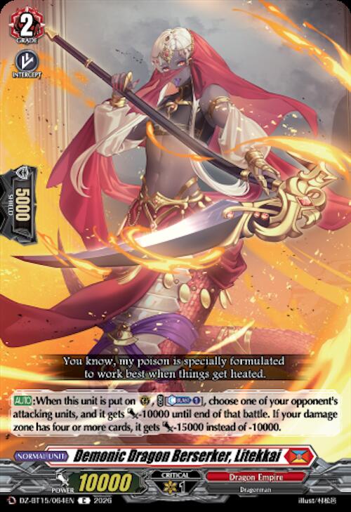 Demonic Dragon Berserker, Litekkai — DZ-BT15/064EN — C — English