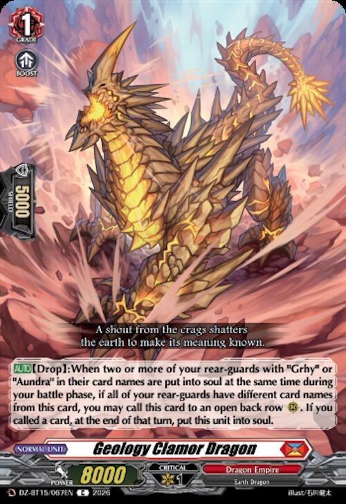 Geology Clamor Dragon — DZ-BT15/067EN — C — English