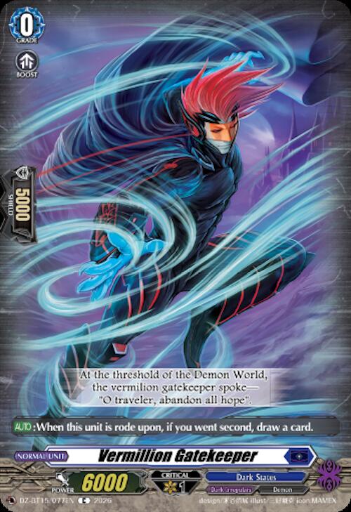 Vermillion Gatekeeper — DZ-BT15/077EN — C — English
