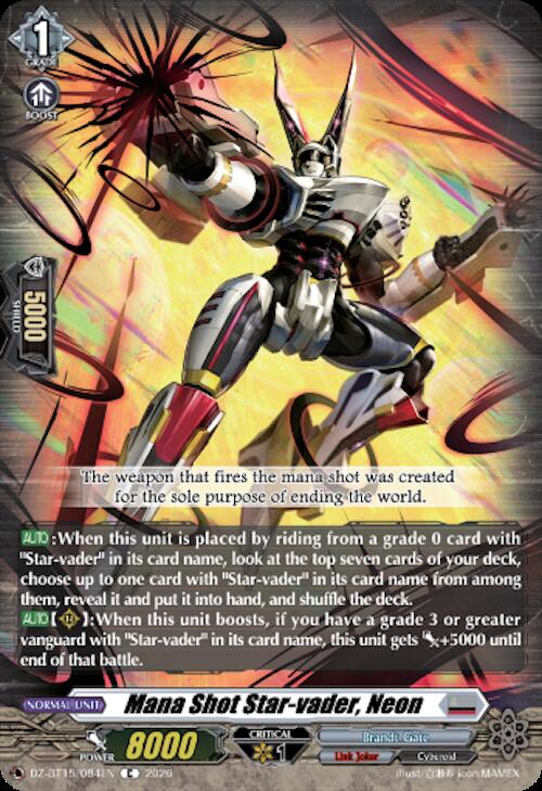 Mana Shot Star-vader, Neon — DZ-BT15/084EN — C — English