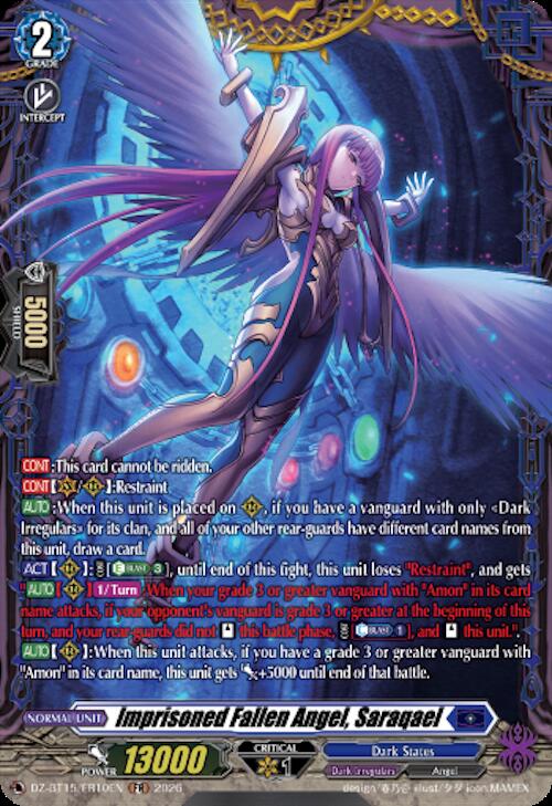 Imprisoned Fallen Angel, Saraqael — DZ-BT15/FR10EN — FR — English
