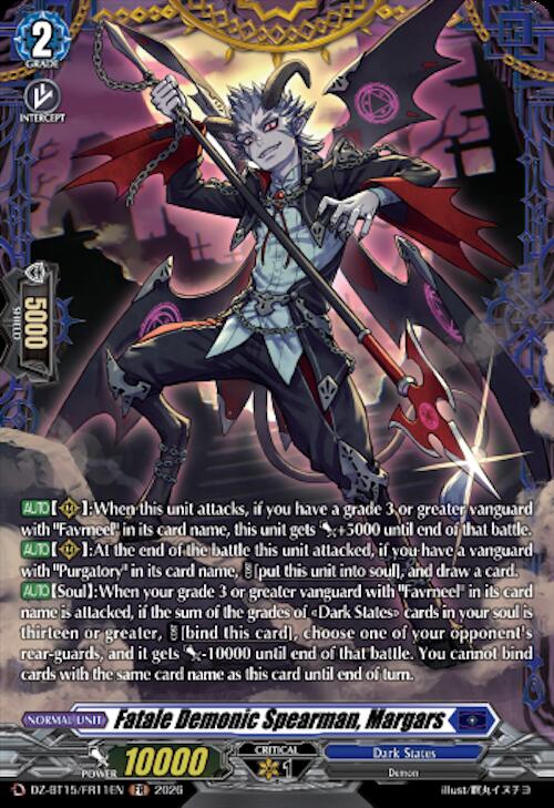 Fatale Demonic Spearman, Margars — DZ-BT15/FR11EN — FR — English