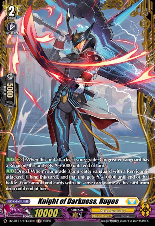 Knight of Darkness, Rugos — DZ-BT15/FR33EN — FR — English