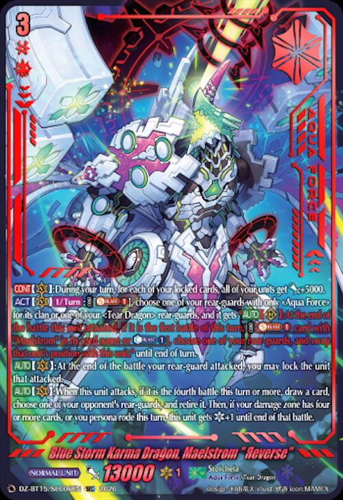 Blue Storm Karma Dragon, Maelstrom "Reverse" — DZ-BT15/SEC06EN — SEC — English