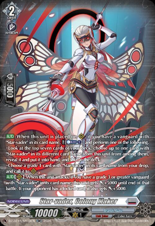 Star-vader, Colony Maker — DZ-BT15/SR19EN — SR — English