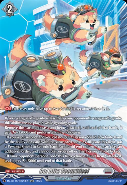 Go! Blitz Securities! — DZ-BT15/SR23EN — SR — English