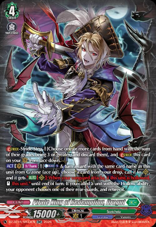 Pirate King of Redemption, Dragut — DZ-BT15/SR33EN — SR — English