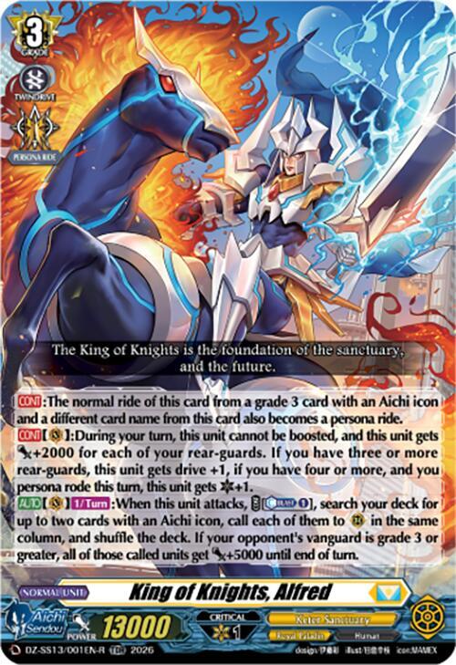King of Knights, Alfred — DZ-SS13/001EN-R — TDR — English