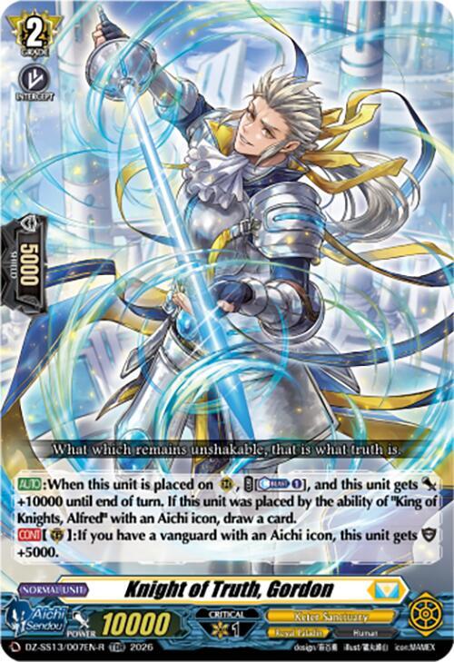 Knight of Truth, Gordon — DZ-SS13/007EN-R — TDR — English