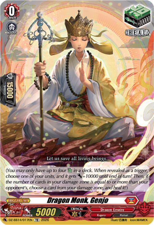 Dragon Monk, Genjo — DZ-SS14/017EN — TD — English