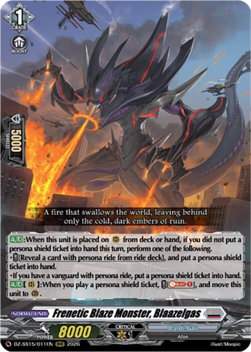 Frenetic Blaze Monster, Blaazelgas — DZ-SS15/011EN — RRR — English