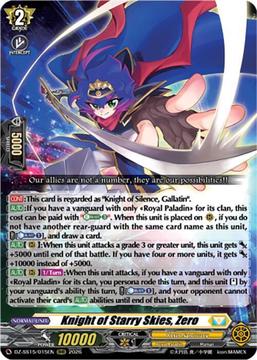 Knight of Starry Skies, Zero — DZ-SS15/015EN — RRR — English