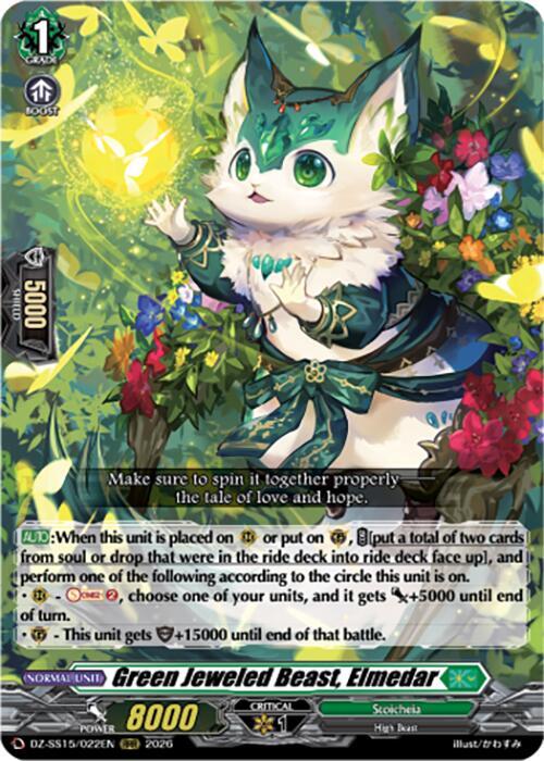 Green Jeweled Beast, Elmedar — DZ-SS15/022EN — RRR — English