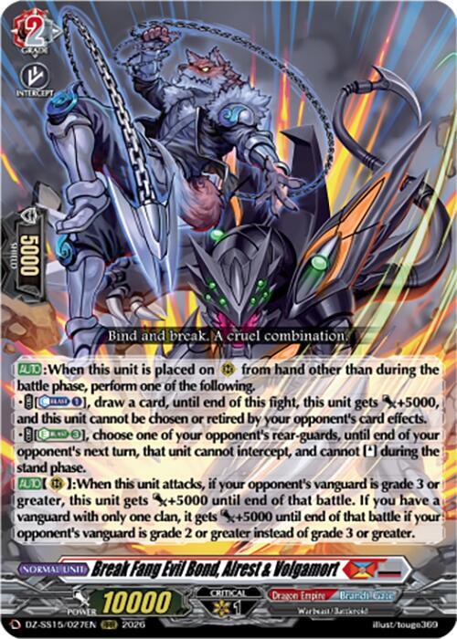 Break Fang Evil Bond, Alrest & Volgamort — DZ-SS15/027EN — RRR — English