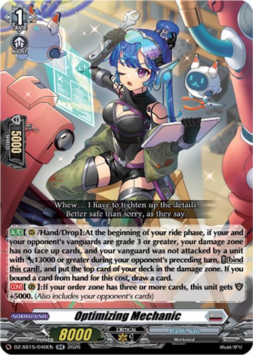 Optimizing Mechanic — DZ-SS15/040EN — RR — English