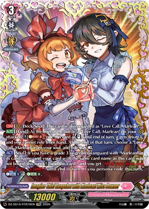 Imagine This! Snapshot with Marlean! Miss Downer — DZ-SS15/FFR19EN — FFR — English