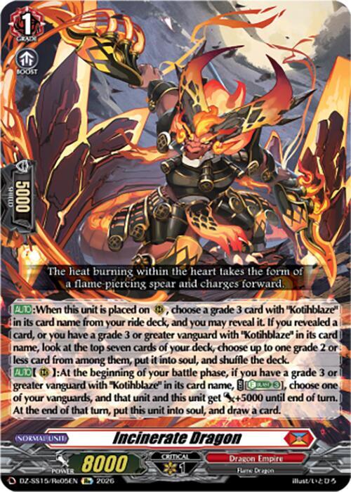 Incinerate Dragon — DZ-SS15/Re05EN — RE — English