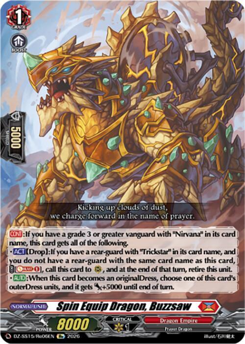 Spin Equip Dragon, Buzzsaw — DZ-SS15/Re06EN — RE — English