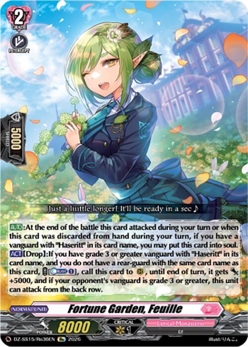 Fortune Garden, Feuille — DZ-SS15/Re36EN — RE — English