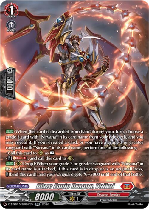 Blaze Equip Dragon, Vaikal — DZ-SS15/SR07EN — SR — English